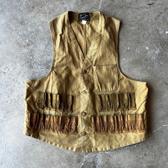 【vintage】HETTRICK MFG.CO HUNTING VEST 1940s - Distressed The Hettrick MFG. Co. Hunting Vest - L